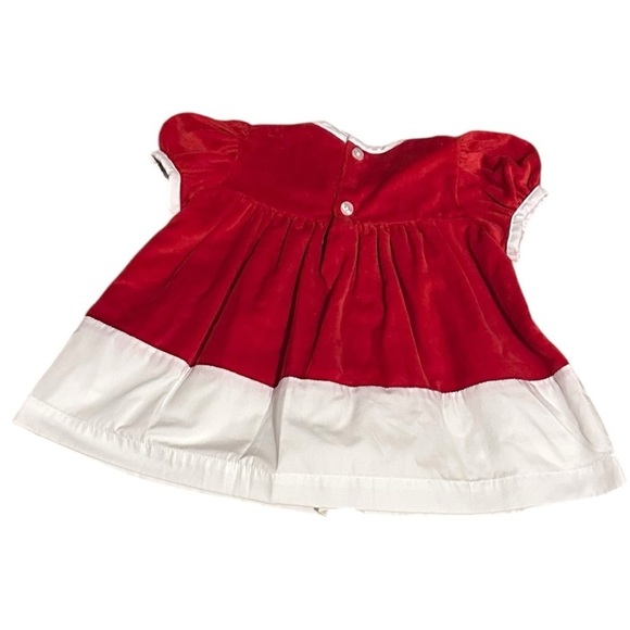 Christian Elizabeth & Co. Red Velvet Embroidered Christmas Dress 3 Months - Picture 6 of 6